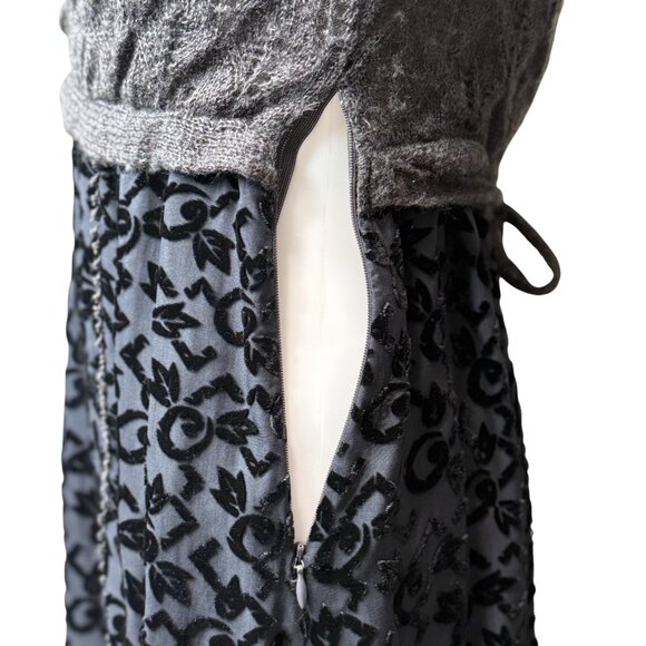 Free People 2012 Velvet Burnout Combo Women’s Dress Size 10 - Picture 5 of 9